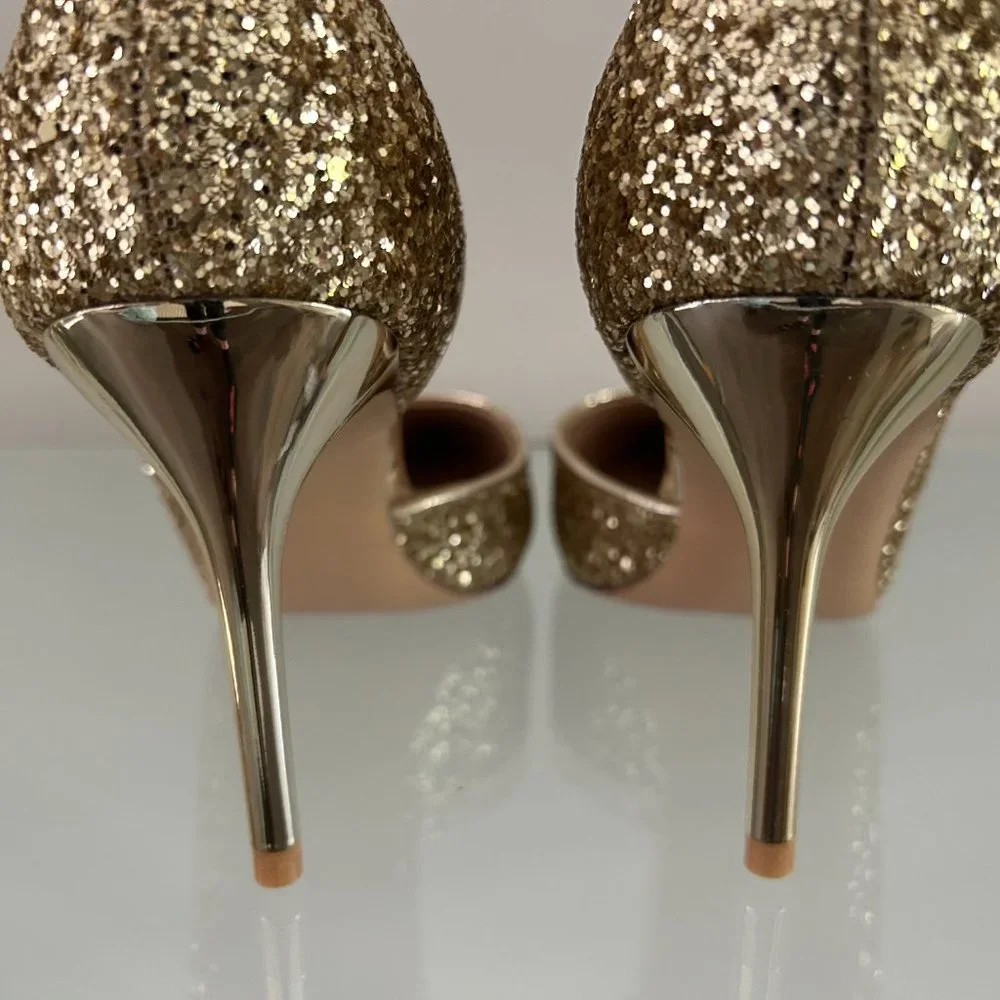 Gold Closed-Toe Pumps - Picture 7 of 8